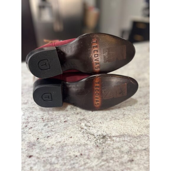 Tecovas Lucy Red Sueded Leather Bootie - NWT - Size 5.5B - Picture 4 of 6